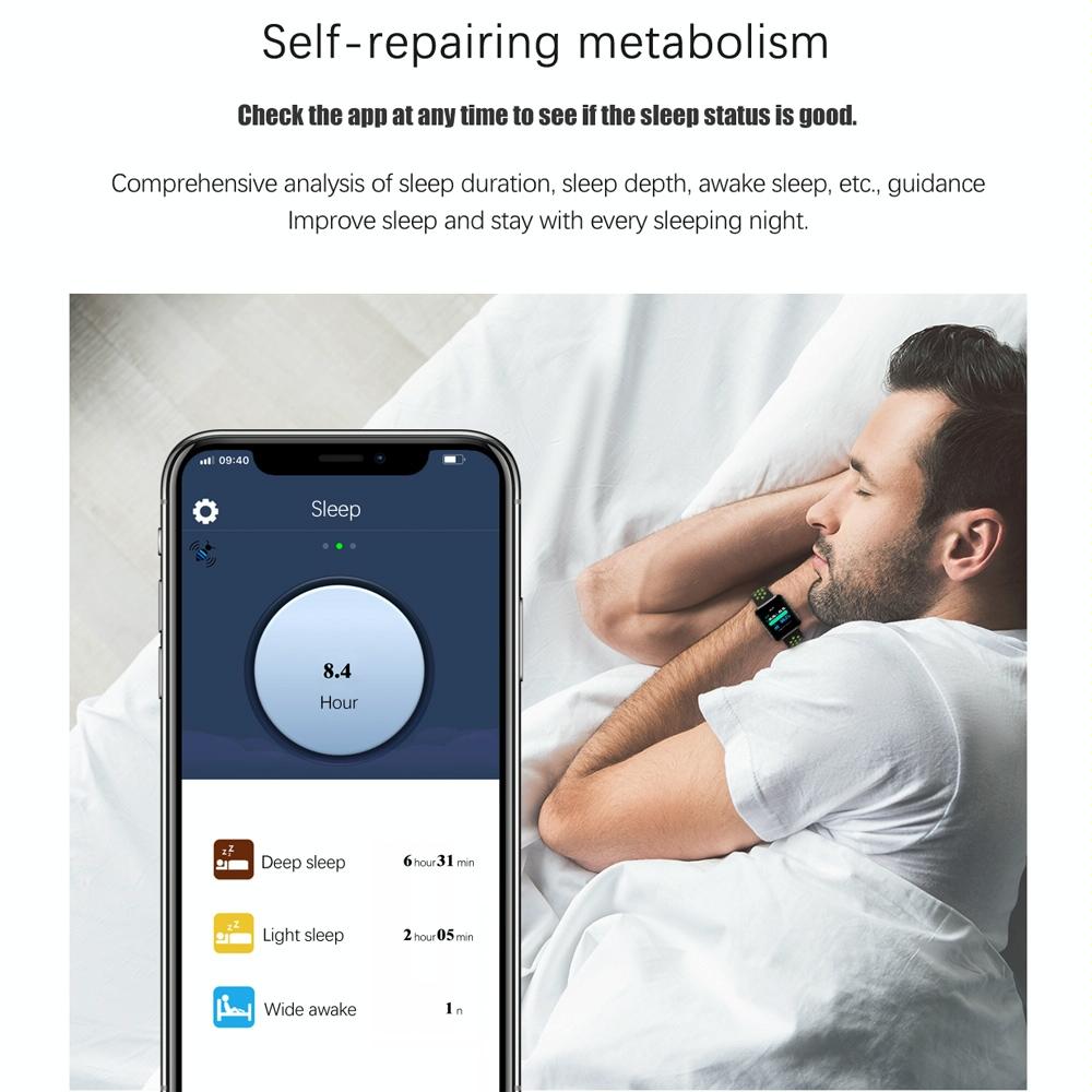 Waterproof Smart Bracelet With Tft Screen And Health Monitoring - Grey 11