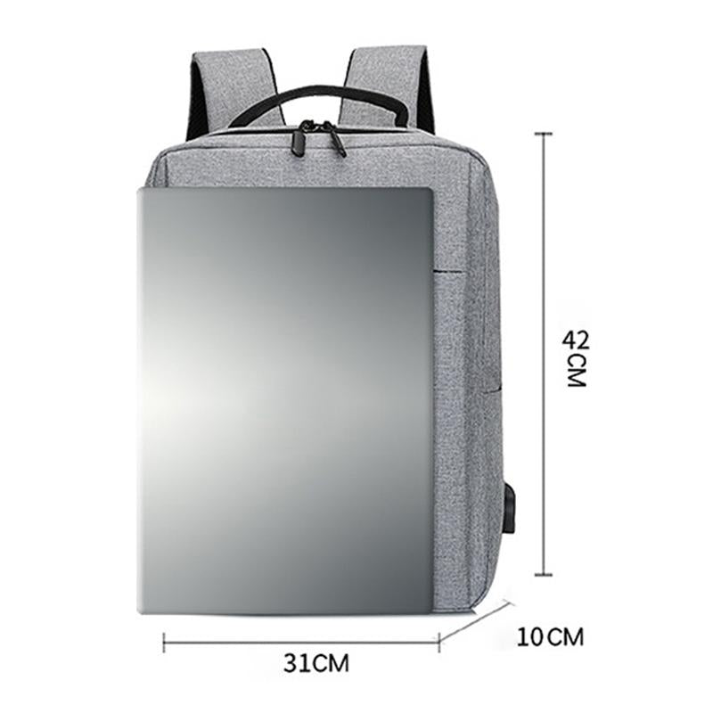 15.6 Laptop Backpack with Usb Charging - Waterproof Oxford Cloth Large Capacity - Grey 8