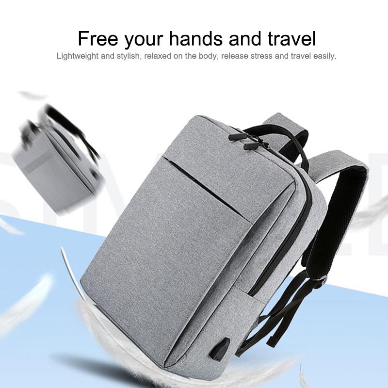 15.6 Laptop Backpack with Usb Charging - Waterproof Oxford Cloth Large Capacity - Grey 10