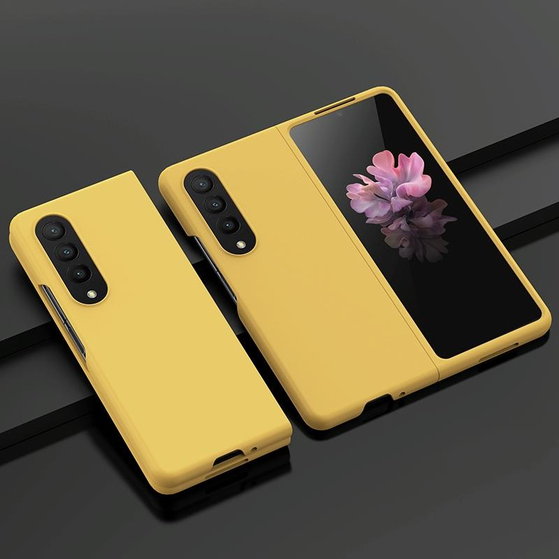 For Samsung Galaxy z Fold4 5G Smooth Skin Phone Case with Big Hole Fuel Injection - Mint Green 13
