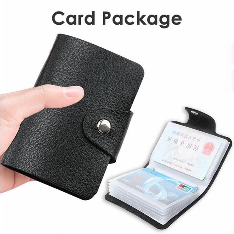3 Pcs Upgraded Card Bag Transparent Business Card Holder With 12 Slots - Orange 4