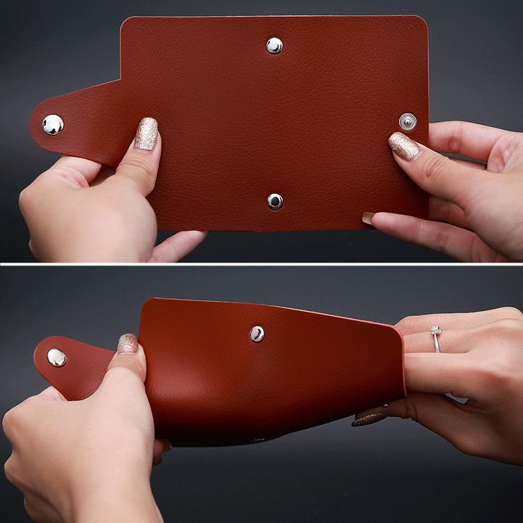 3 Pcs Upgraded Card Bag Transparent Business Card Holder With 12 Slots - Orange 9