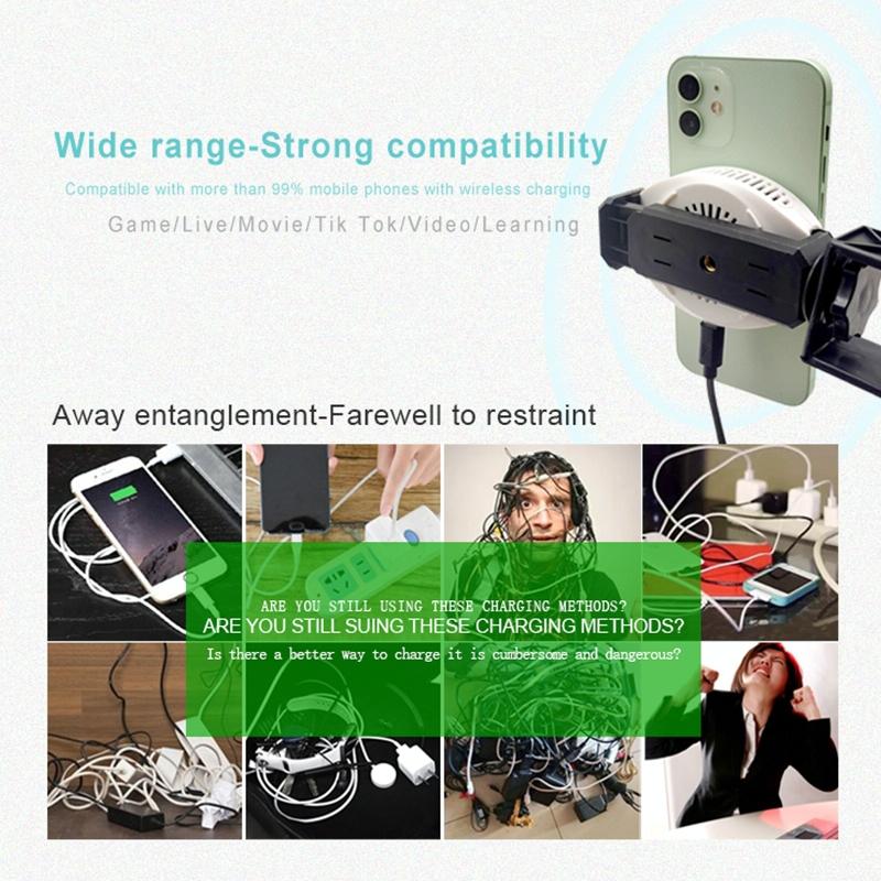 15W Magnetic Wireless Charger For Refrigeration - Grey 5