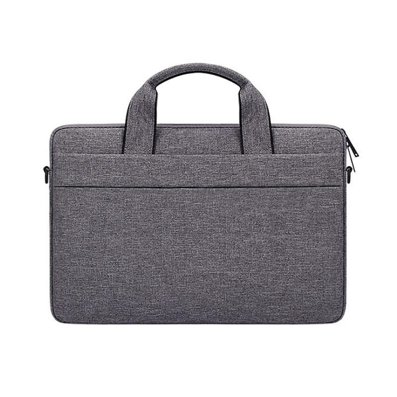 Portable 13.3 Laptop / Tablet Bag With Dual Pockets And Soft Handle - Grey 12