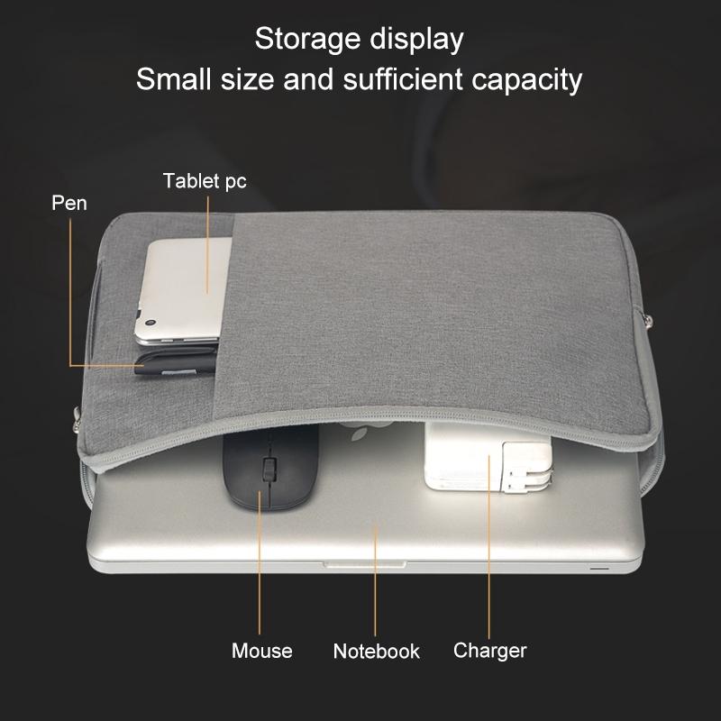 Denim Laptop Liner Bag for Business - Grey 8