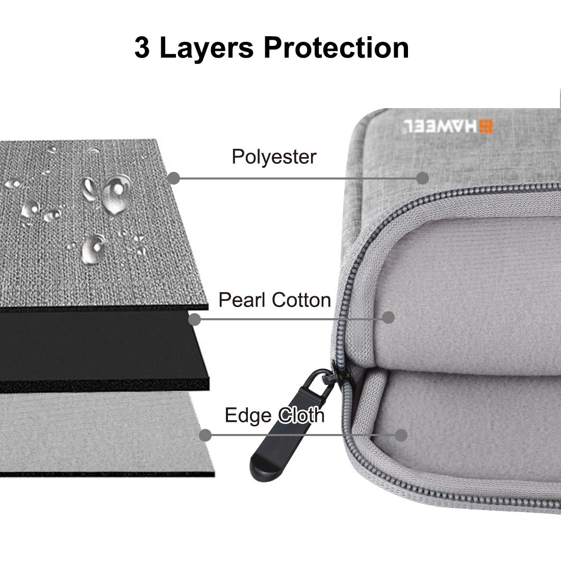13 Inch Laptop Sleeve Case with Zipper for Macbook Samsung Sony Dell Alienware Chuwi Asus Hp - Grey 5