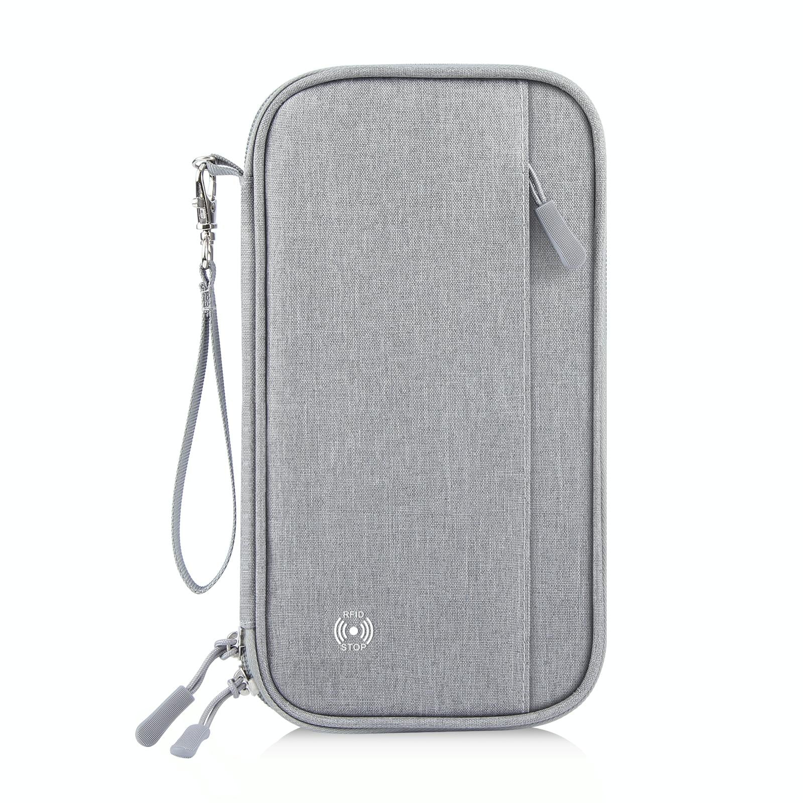 Clutch Bag For Passports Cards & Documents Grey 3