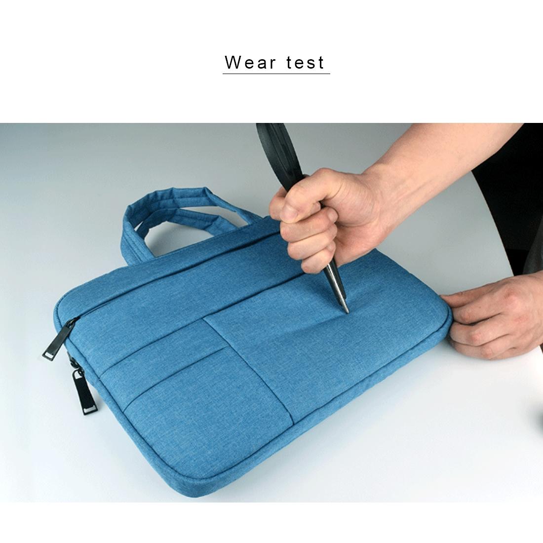 15.6 Inch Laptop Tablet Bag with Multiple Pockets and Soft Oxford Cloth Handle - Grey 11