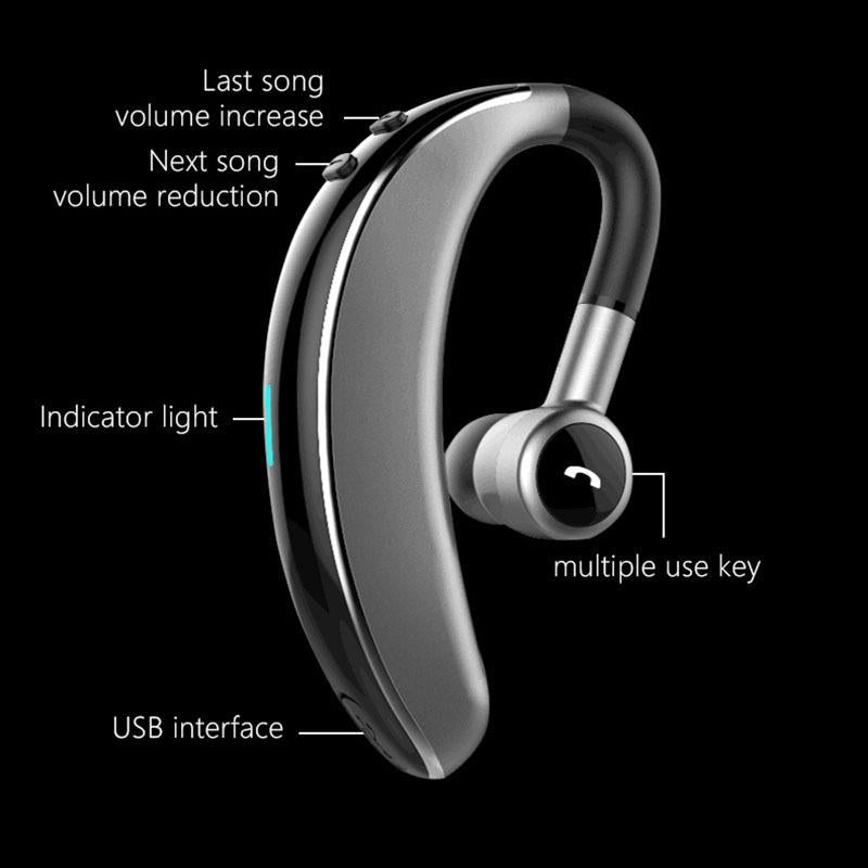 Wireless Stereo Sports Bluetooth 5.0 Earphones - V7 Business Style - Grey 14