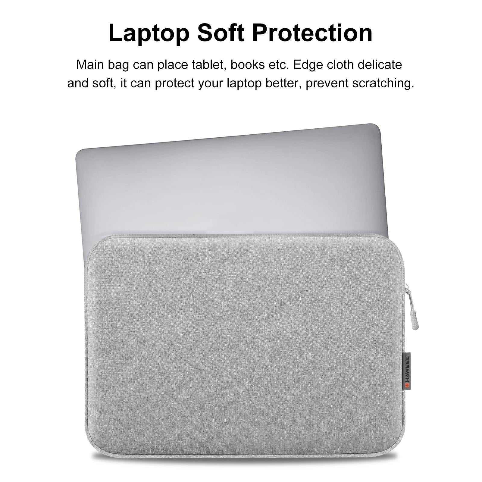13 Laptop Sleeve Briefcase for 12.5-13.5 Laptops - Zipper Closure - Grey 6