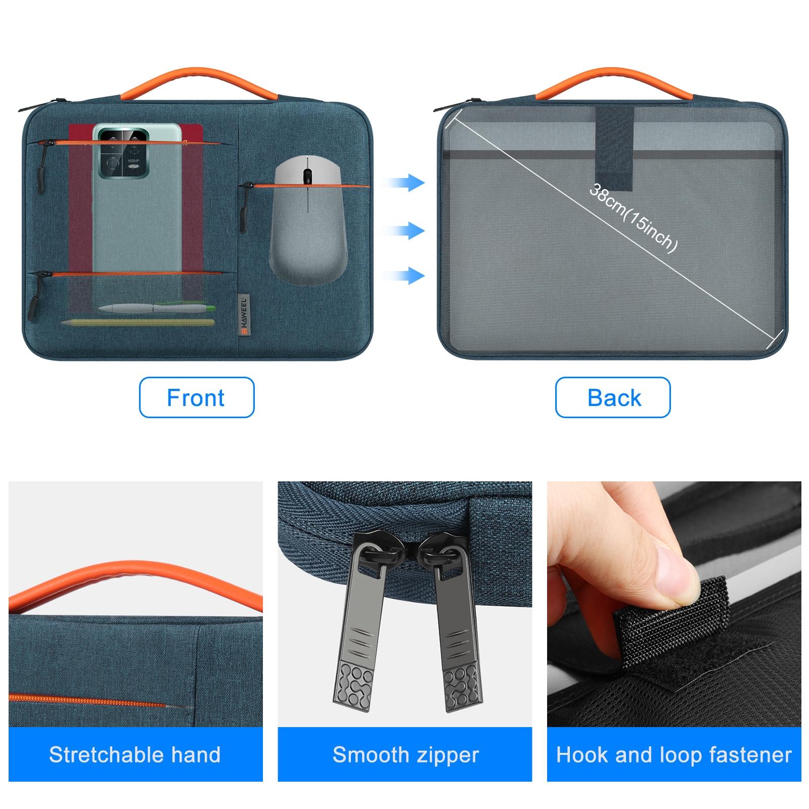 13 Laptop Sleeve Case for Macbook Samsung Thinkpad Sony Dell Alienware Chuwi Asus Hp -13.5 Inch Zipper Briefcase Handbag - Grey 11