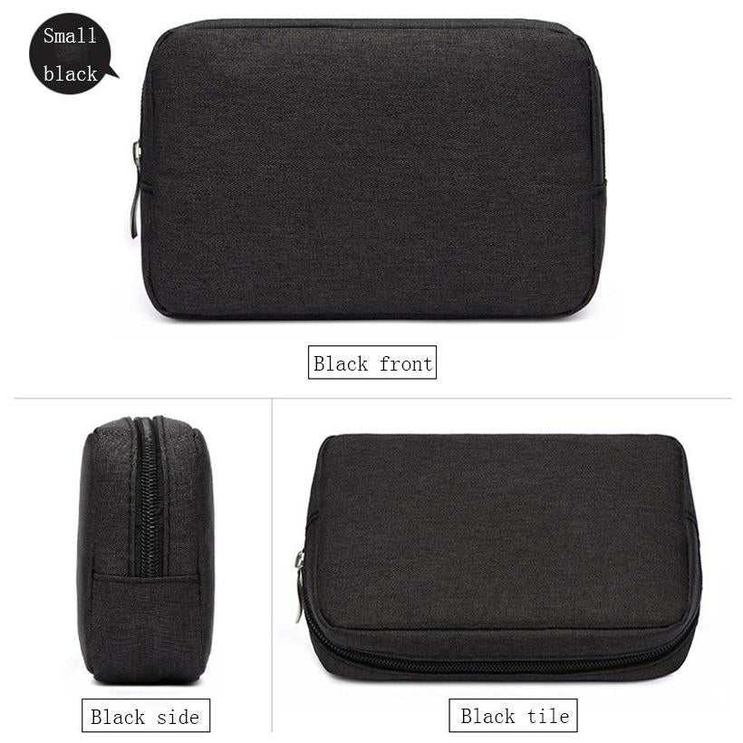 Versatile Headphone Charger & Data Cable Storage Bag - 17 x 11.5 x 5.5cm - Grey 5