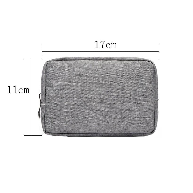 Versatile Headphone Charger & Data Cable Storage Bag - 17 x 11.5 x 5.5cm - Grey 9