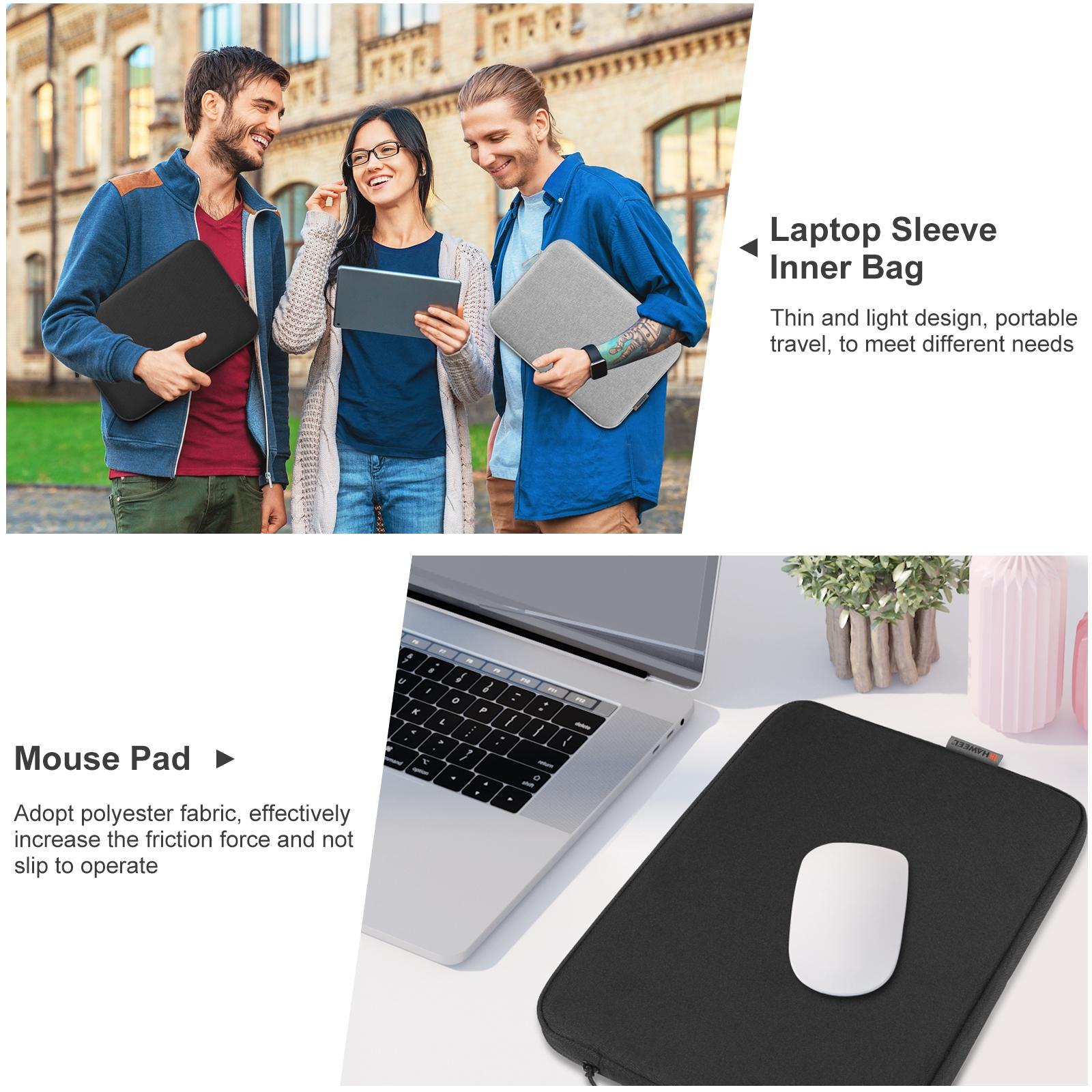 14-15 Inch Laptop Sleeve Briefcase Bag with Zipper - Grey 8