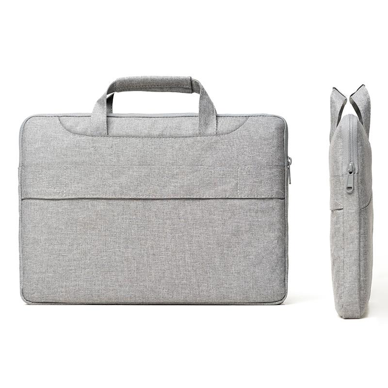 Multi-functional 14-15.4 Inch Laptop Handbag with Trolley Case Belt - Grey 5