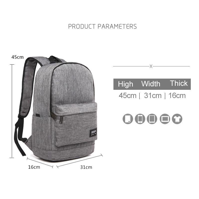 Multi-function Laptop Backpack with Usb Port - Fits 15.6 Devices - Oxford Cloth - 45x31x16cm - Grey 10