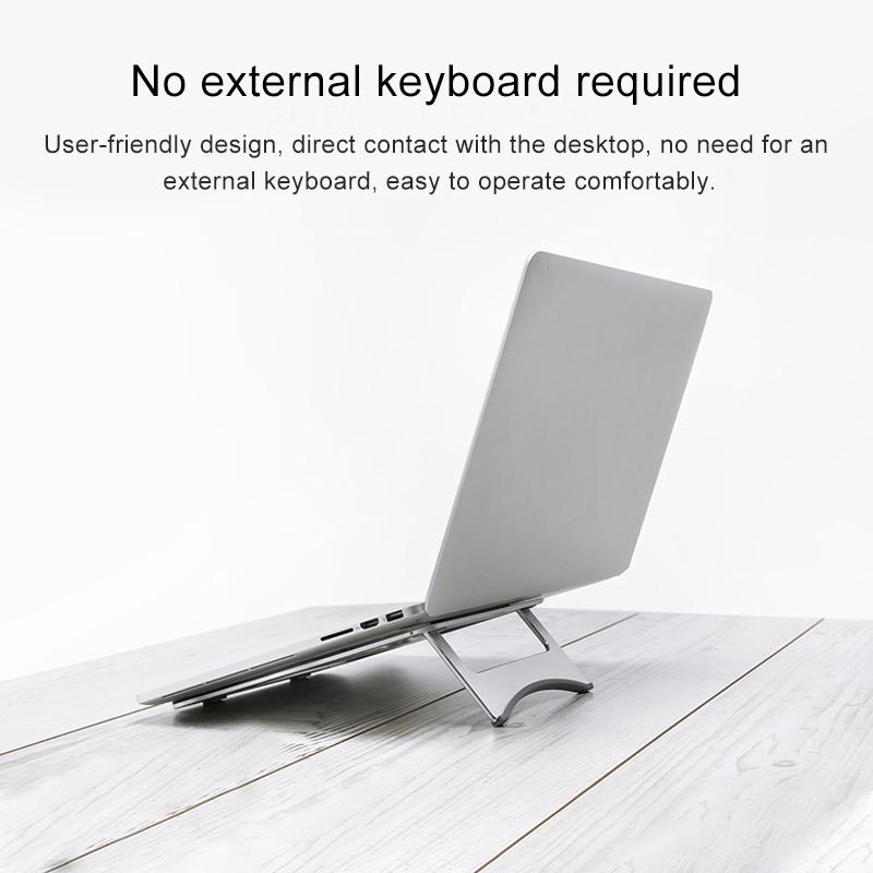 Portable Aluminum Laptop Stand - Simple & Stylish - Grey 7
