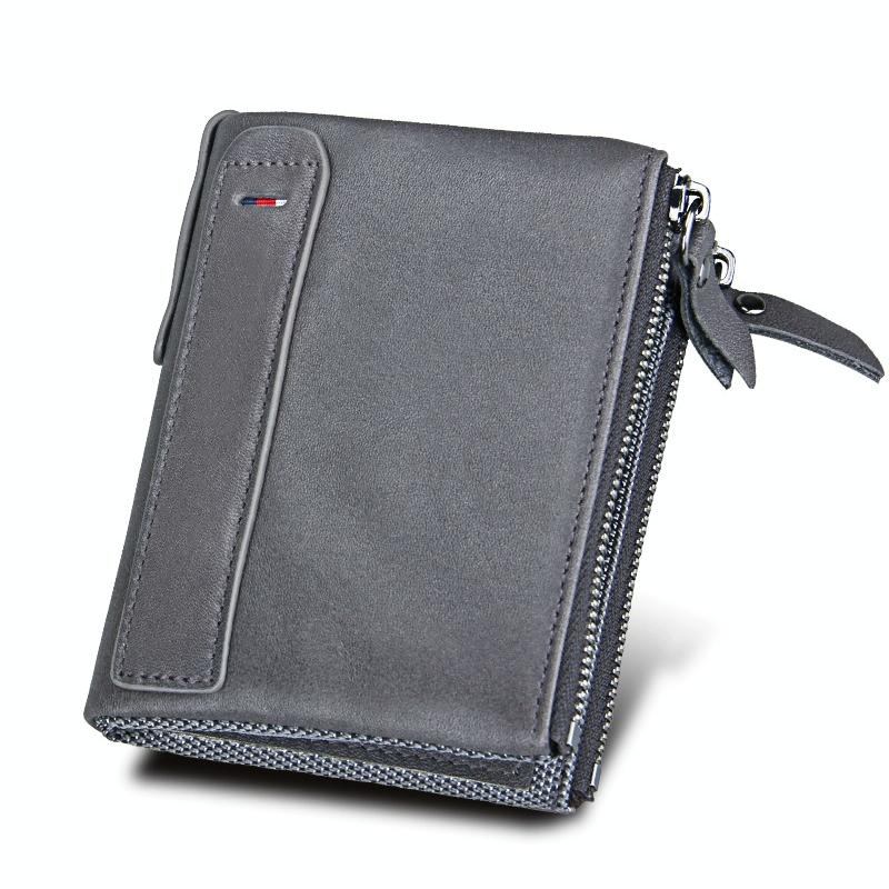 Men Leather Rfid Blocking Card Holder Wallet - 12.1x9.4x2.7cm - Ccb1085H