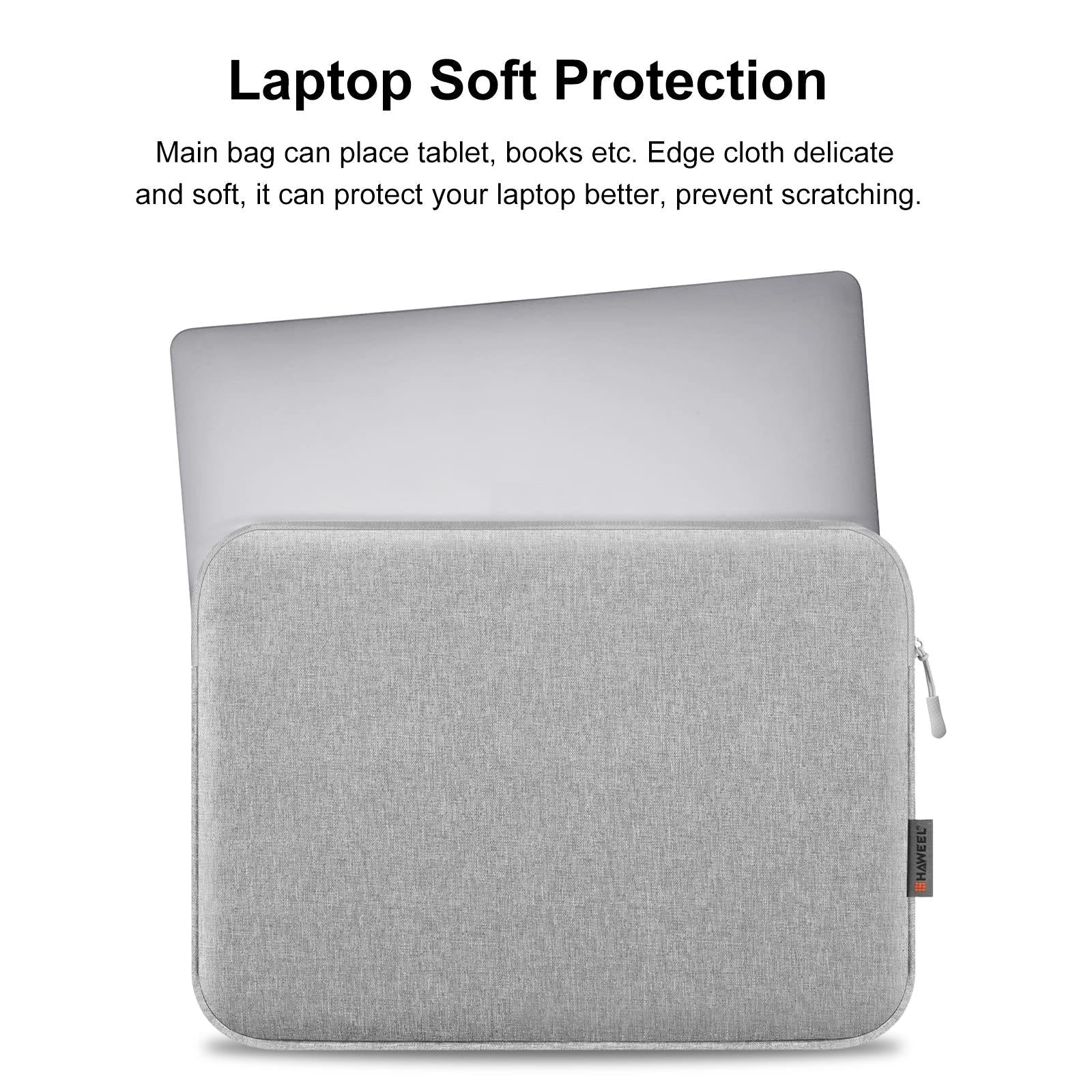 15-16.7 Inch Laptop Briefcase Bag with Zipper for 16 Inch Sleeve - Grey 5