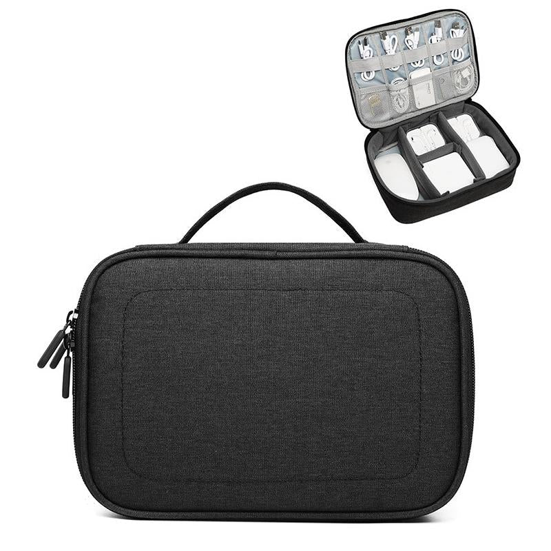 Versatile Headphone Charger & Data Cable Storage Bag - Single Layer - 23x16x7cm - Grey 8