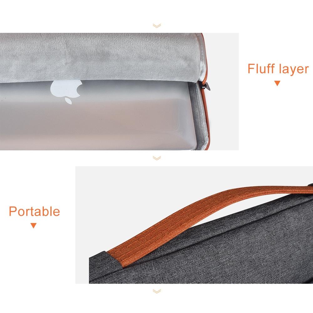 Stylish Laptop Handbag for Macbook & More - Polyester & Nylon - Grey 8