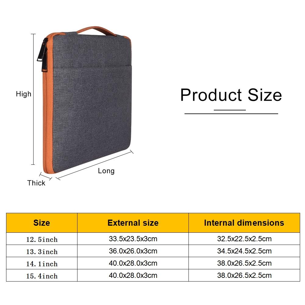 Stylish Laptop Handbag for Macbook & More - Polyester & Nylon - Grey 11