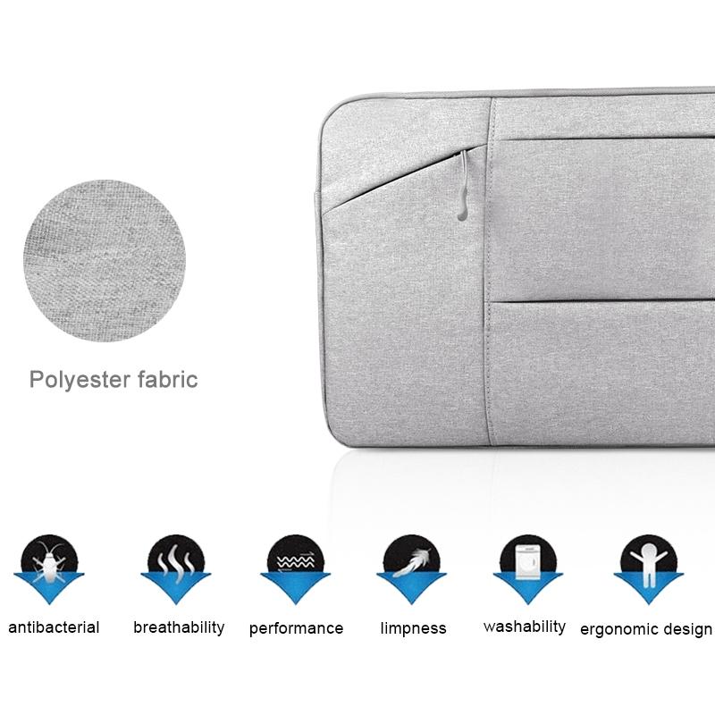 12 Laptop / Tablet Bag with Multiple Pockets - Portable & Durable - Grey 10