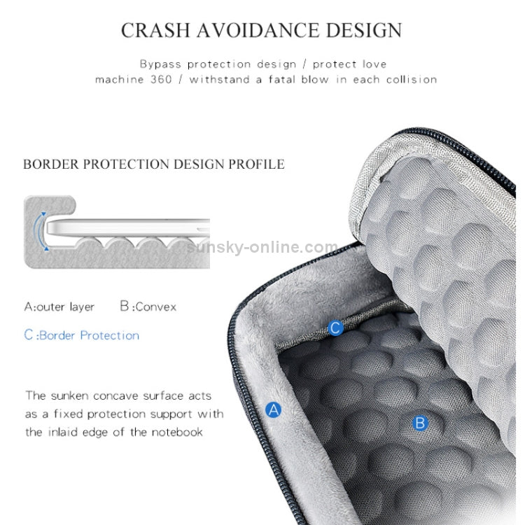 Waterproof Oxford Cloth Laptop Handbag With Trolley Strap - Grey 5