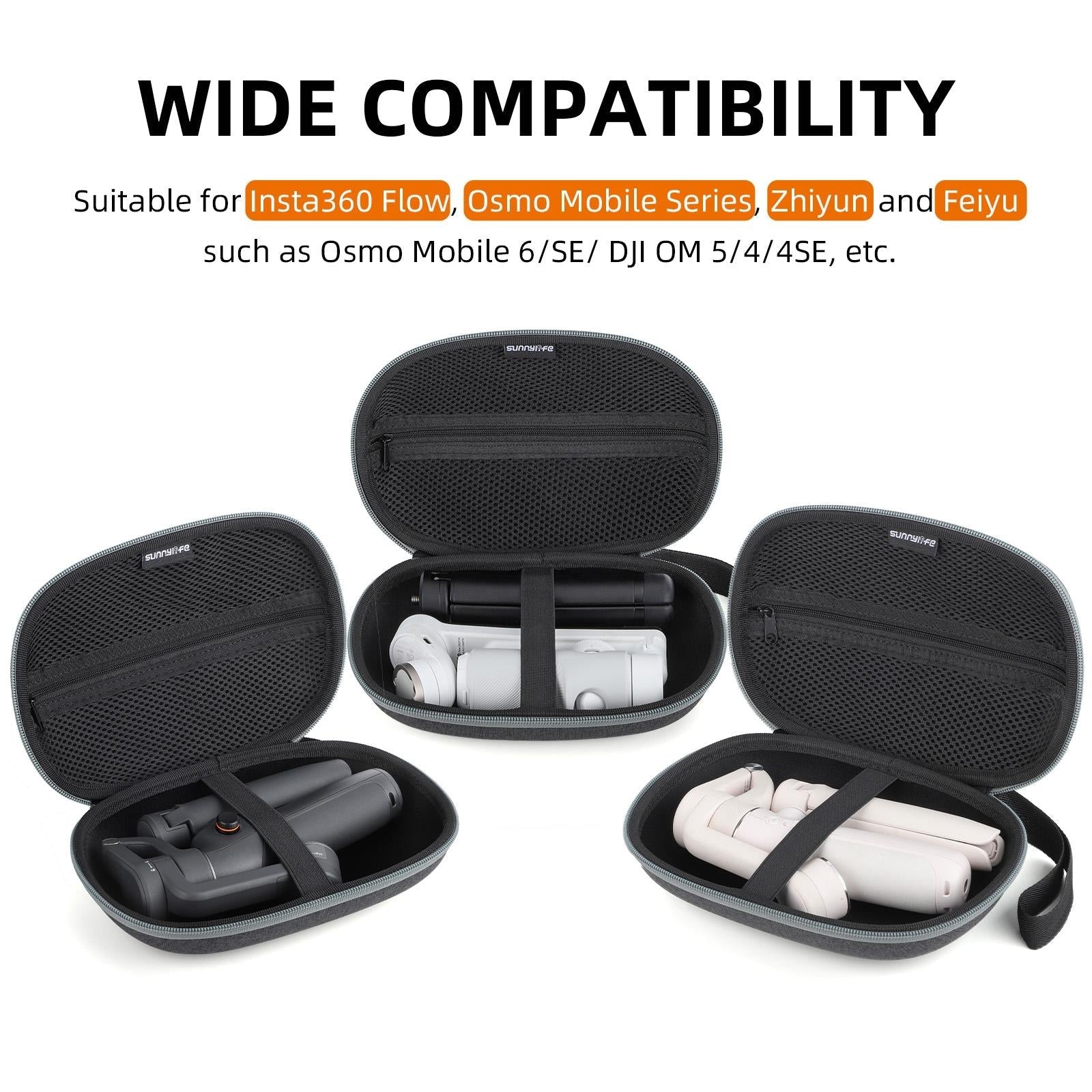 Compact Storage Bag for Insta360 Flow Zhiyun and Feiyu 5