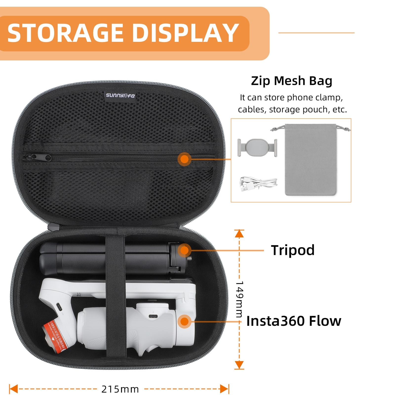 Compact Storage Bag for Insta360 Flow Zhiyun and Feiyu 6