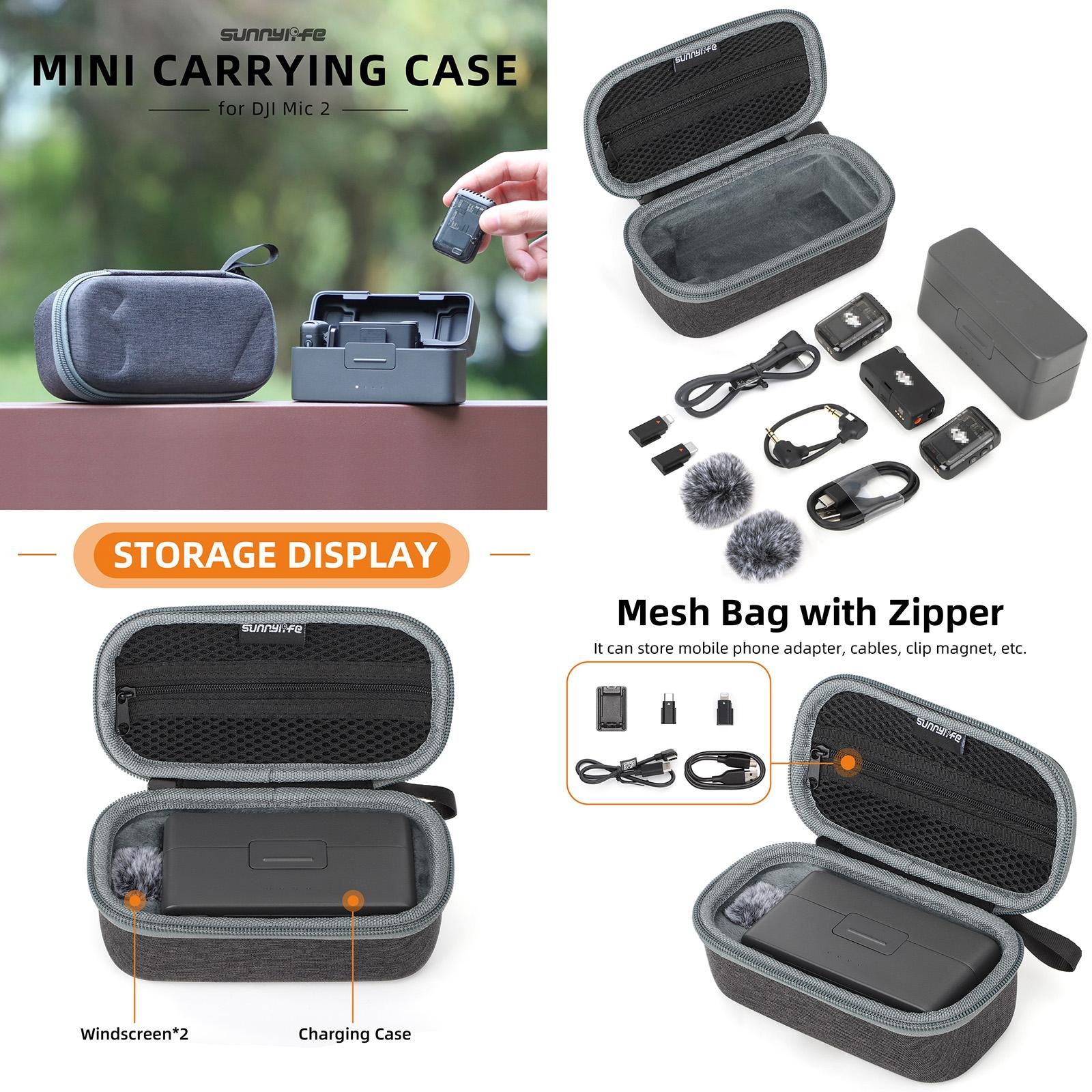 Mini Carrying Case for Dji Mic 2 Wireless Microphone - Storage Bag 3