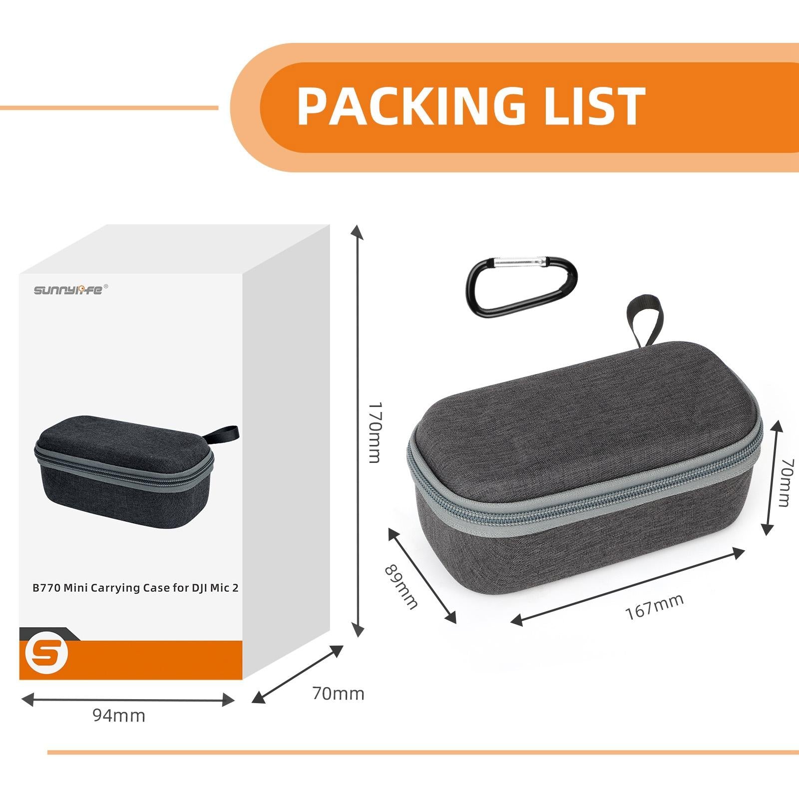 Mini Carrying Case for Dji Mic 2 Wireless Microphone - Storage Bag 7