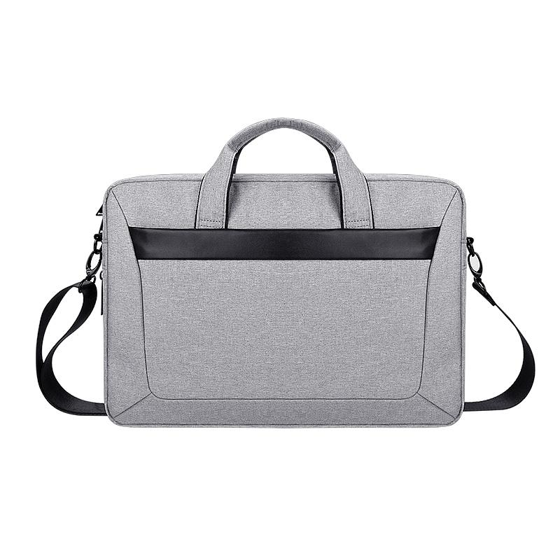 Expandable Laptop Bag - Waterproof Oxford Cloth Detachable Shoulder Strap - Grey 3