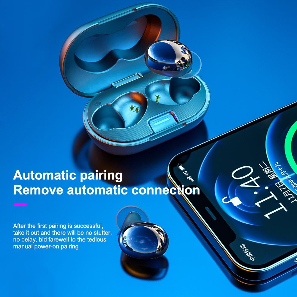 Metal Plating Wireless Tws Earphones with Charging Box - Bluetooth 5.0 - Grey 9