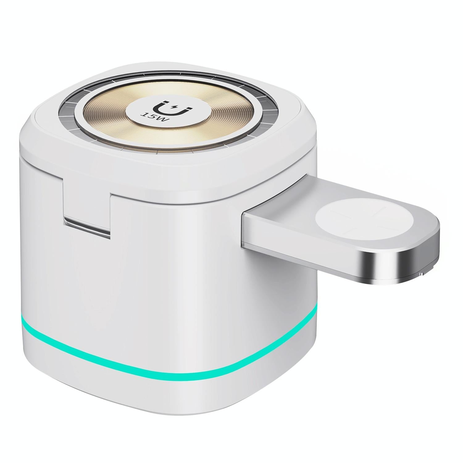 15W 3 In 1 Magnetic Wireless Charger - Grey 15