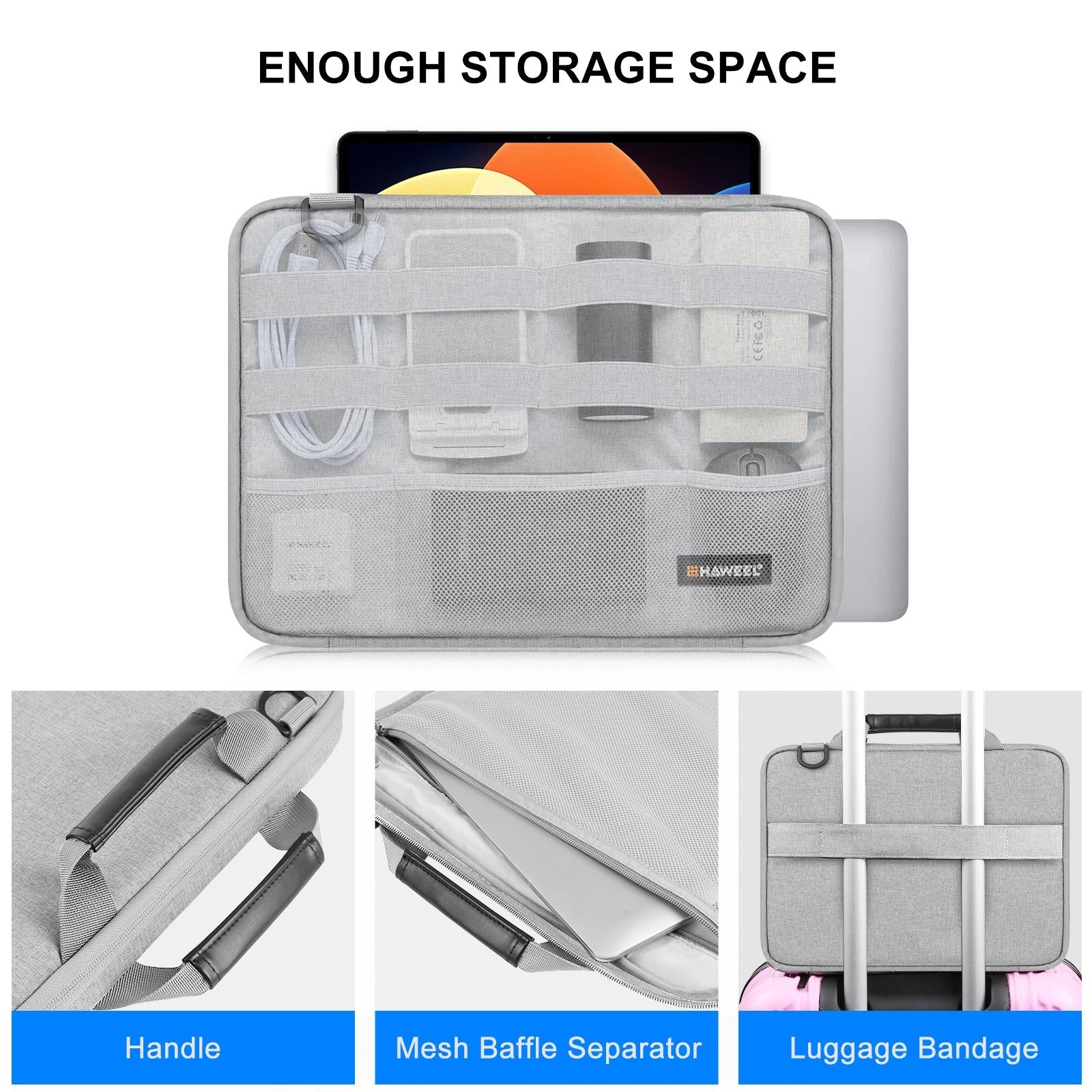 Convertible Laptop Bag for Macbook Thinkpad Asus Hp - Grey 7