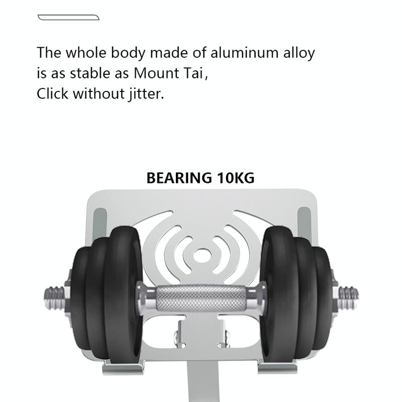 Foldable Rotating Laptop / Tablet Stand - Aluminum Alloy - Grey 4