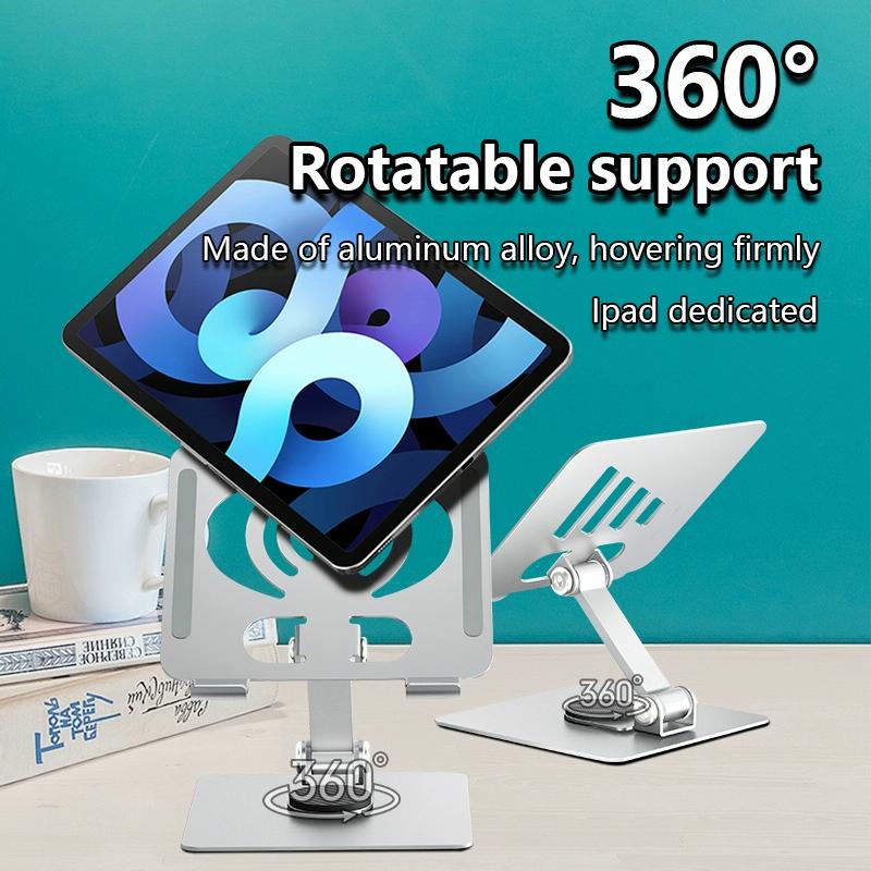 Foldable Rotating Laptop / Tablet Stand - Aluminum Alloy - Grey 8