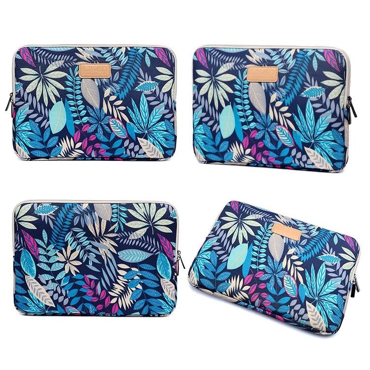 Colourful Leaves Sleeve Case for Ipad Air Galaxy Tab Yoga Surface Pro - Zipper Bag for 10.1 Laptops / Tablets - Grey