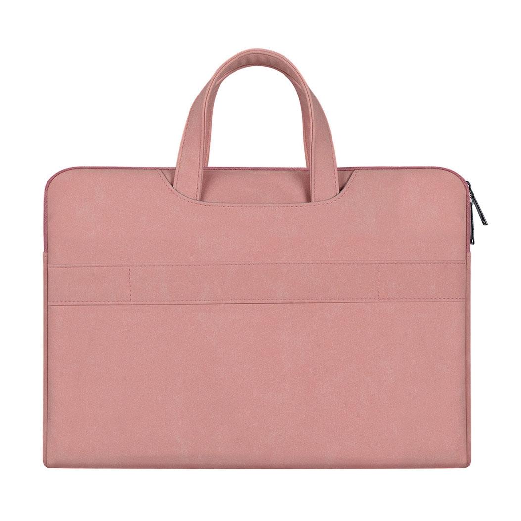 Waterproof Portable One-shoulder Handbag for 15.6 Laptops with Hidden Zipper and Suitcase Belt - Light Grey 7