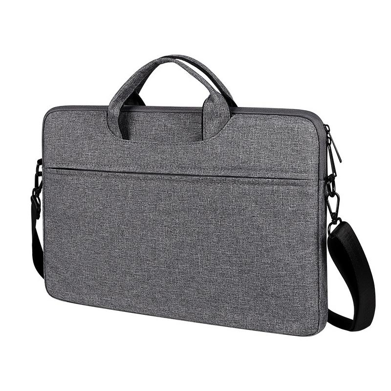 Hidden Portable One-shoulder Handbag for 14.1 Laptops - Waterproof Oxford Cloth - Light Grey 4