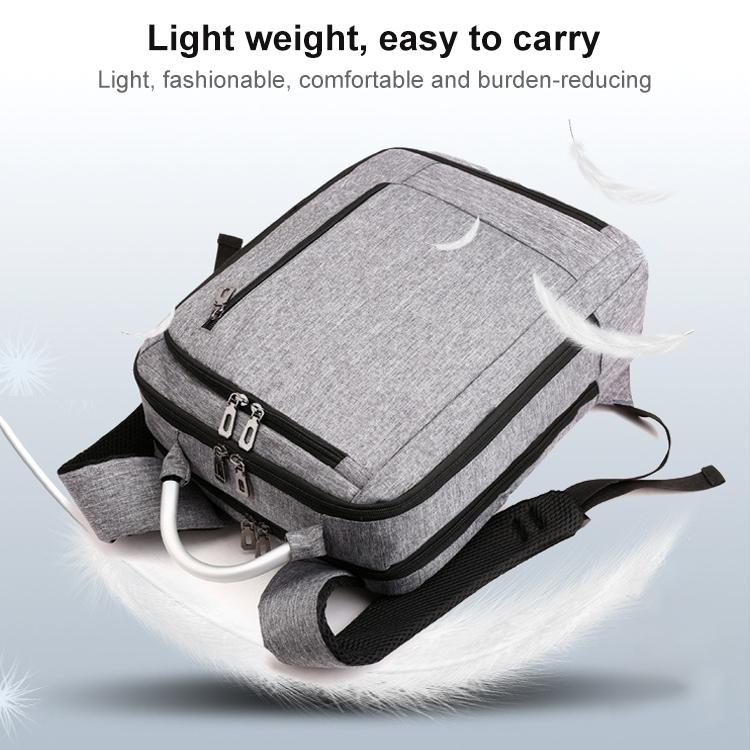 Multifunctional Oxford Laptop Backpack - Cxs-620 - Light Grey 3
