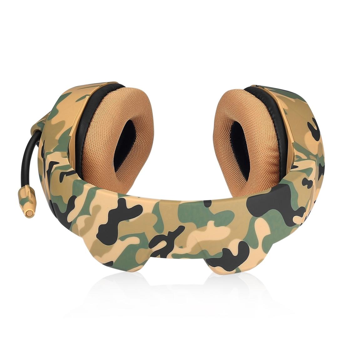 Camouflage Gaming Headset With Noise Canceling Mic - Grey 8