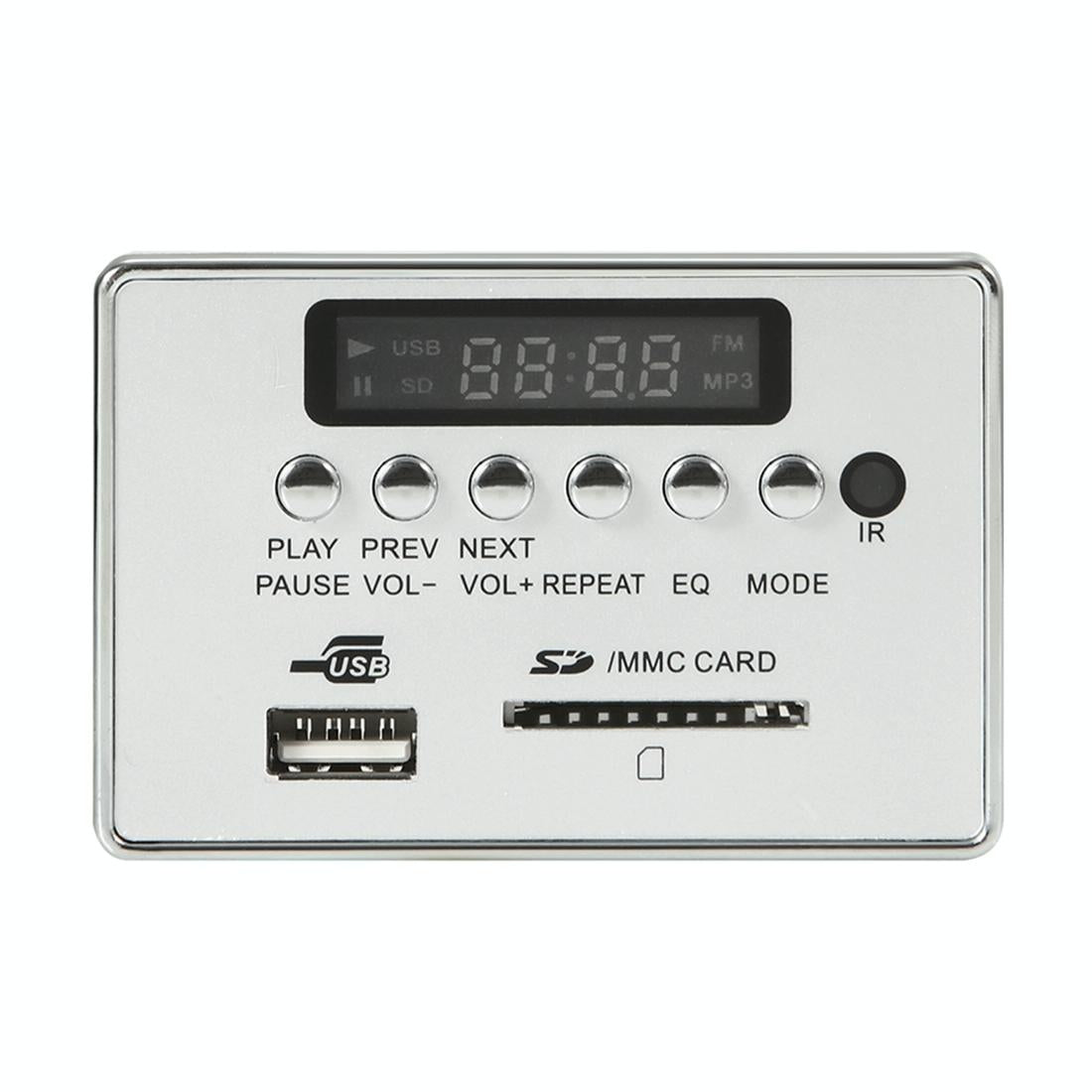 Car Mp3 Player Board With Bluetooth Fm Radio Sd / Usb / Aux Remote - Silver Grey 3