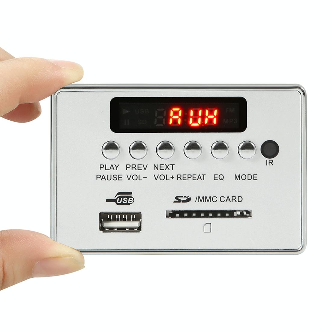 Car Mp3 Player Board With Bluetooth Fm Radio Sd / Usb / Aux Remote - Silver Grey 5
