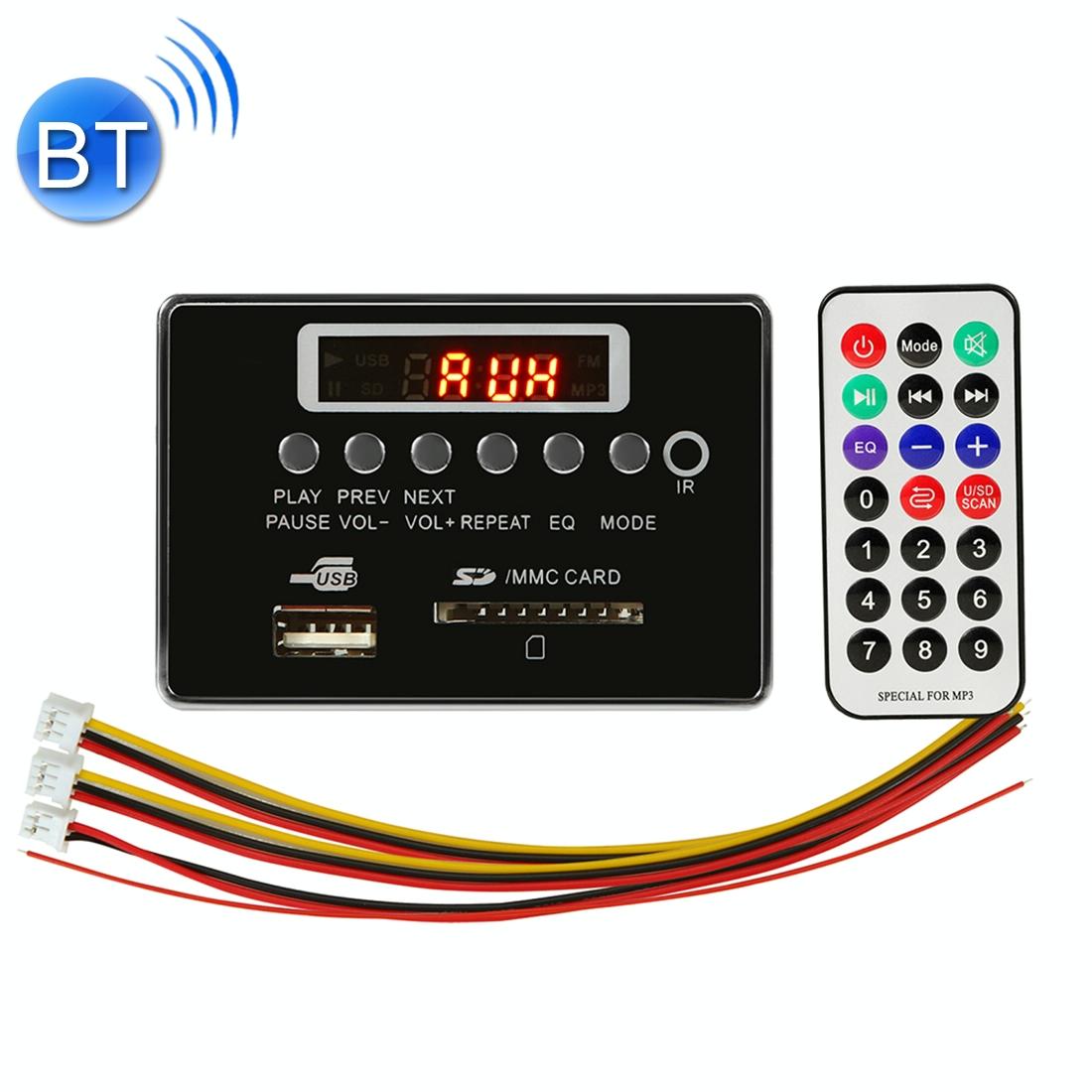 Car Mp3 Player Board With Bluetooth Fm Radio Sd / Usb / Aux Remote - Silver Grey 6