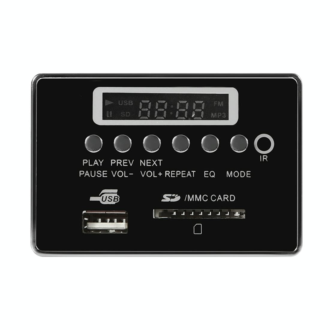 Car Mp3 Player Board With Bluetooth Fm Radio Sd / Usb / Aux Remote - Silver Grey 7
