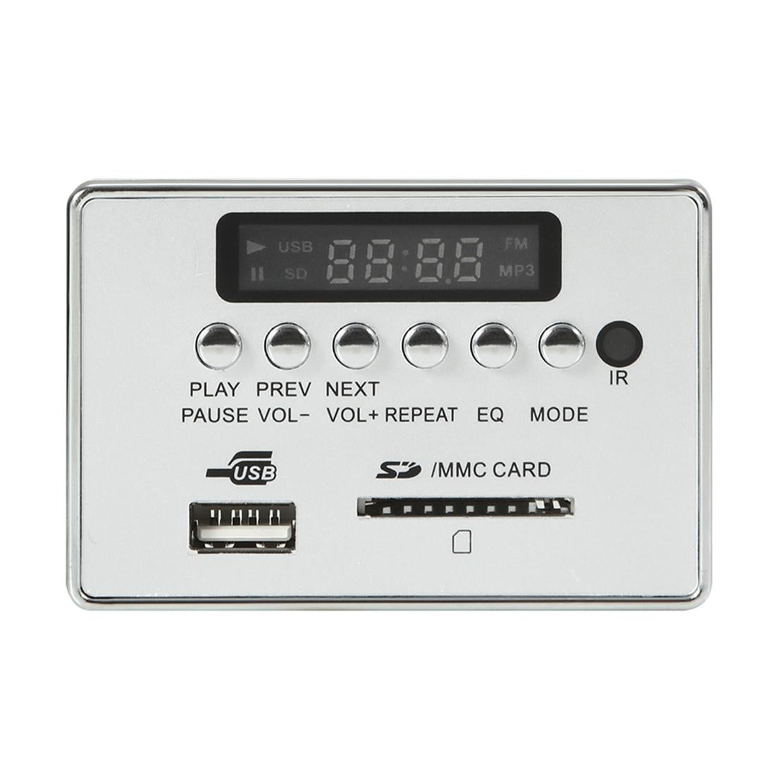 Car Mp3 Player Board With Bluetooth Fm Radio Sd / Usb / Aux Remote - Silver Grey 4