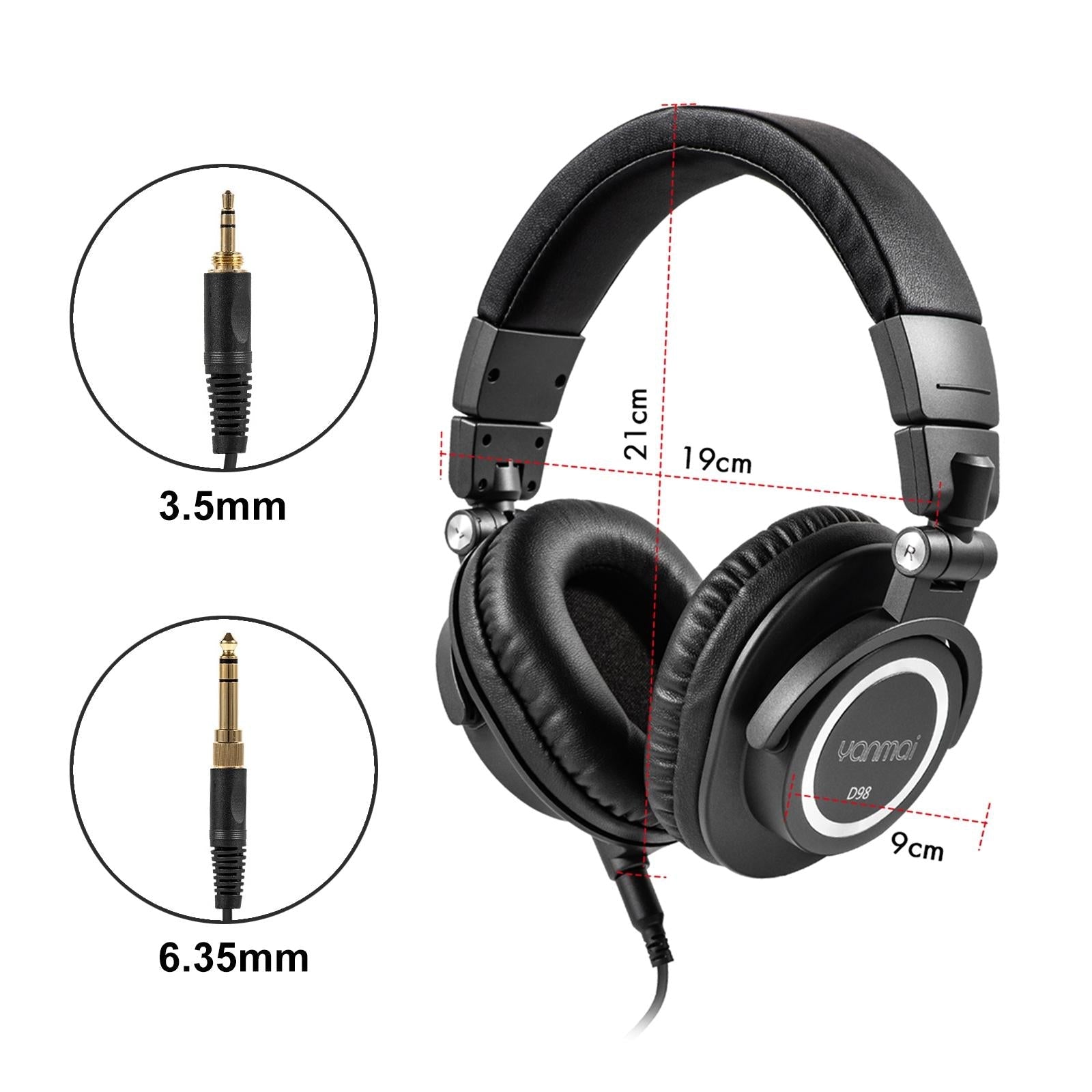 Professional Recording Headphones Yanmai D98 - Silver Grey 4
