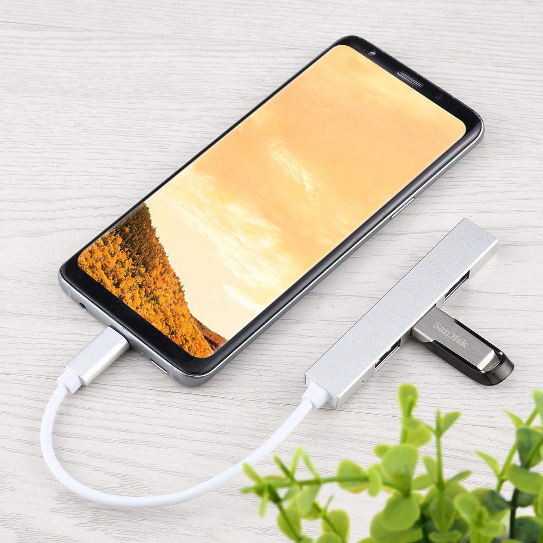 4-Port Usb-C Hub Adapter With Usb 3.0 - Silver Grey 6